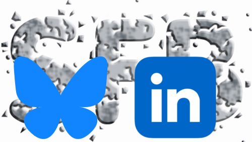 Social Banner Blue Sky and LinkedIn